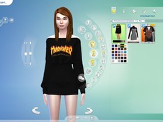 Платье Off Shoulder Sweatshirt Dress