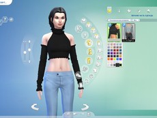 Женская водолазка Cropped Ruffle Turtleneck Sweater