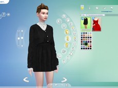 Платье и водолазка V-Neck Two Piece Dress