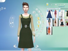 Блузка с прозрачными рукавами и сарафаном