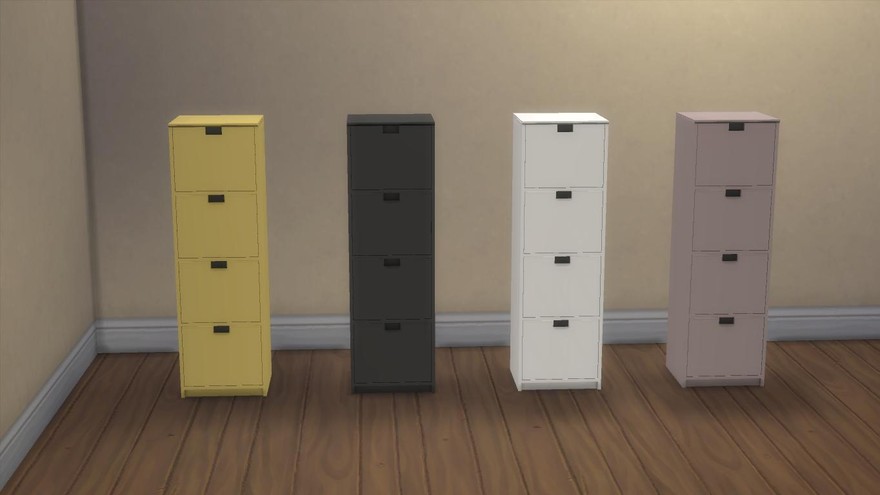 Узкий шкаф Atencio с 4 ящиками