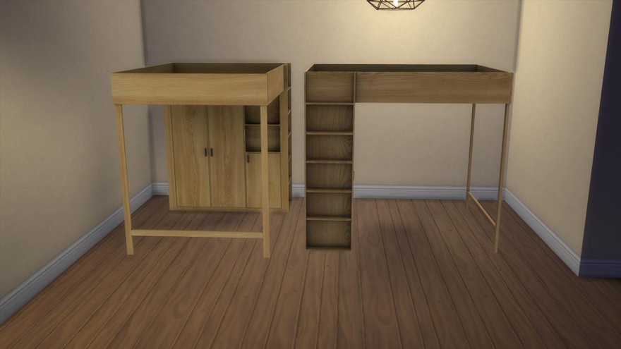 Кровать Double-decker wood bed