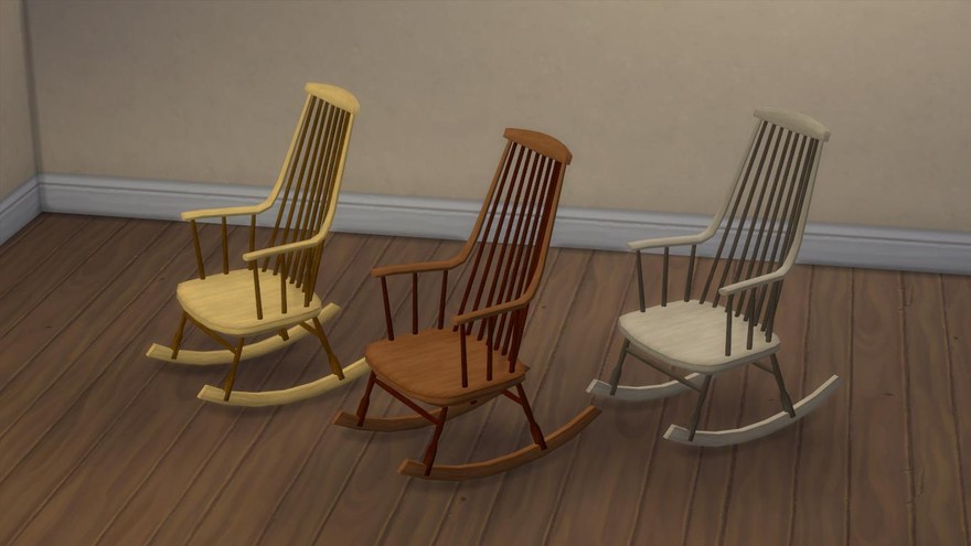 Кресло-качалка и книги Poccis Paper Moon rockingchair + Awesims books