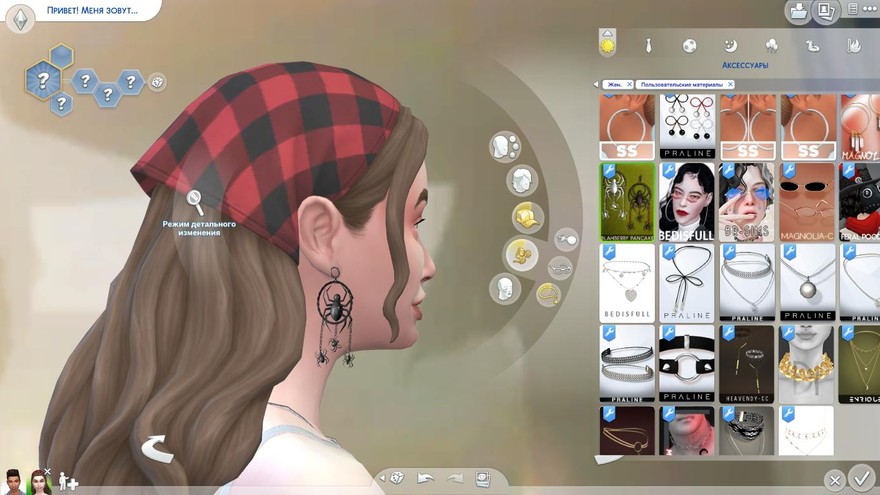 Серьги spider queen earrings v1