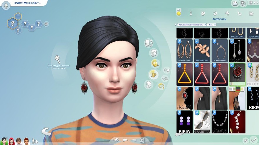 Викторианские готические серьги с розой-камеей