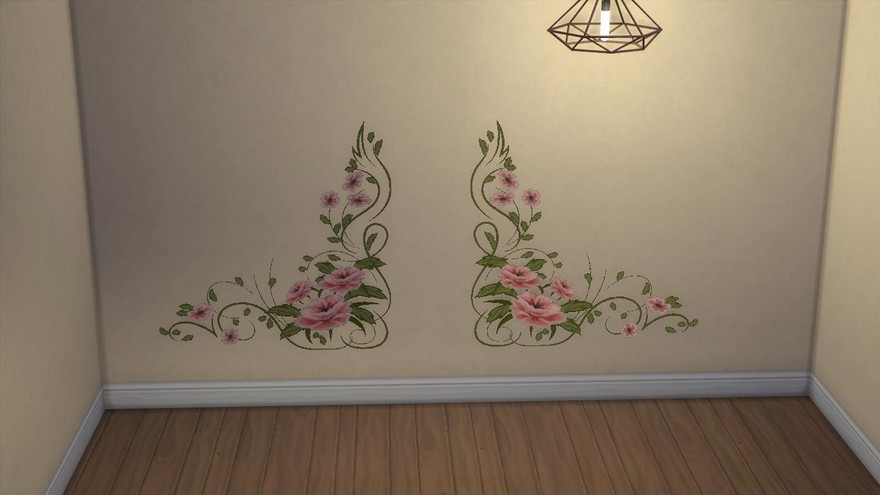 Настенный рисунок MB-HappyWall_FlowerCornerSET
