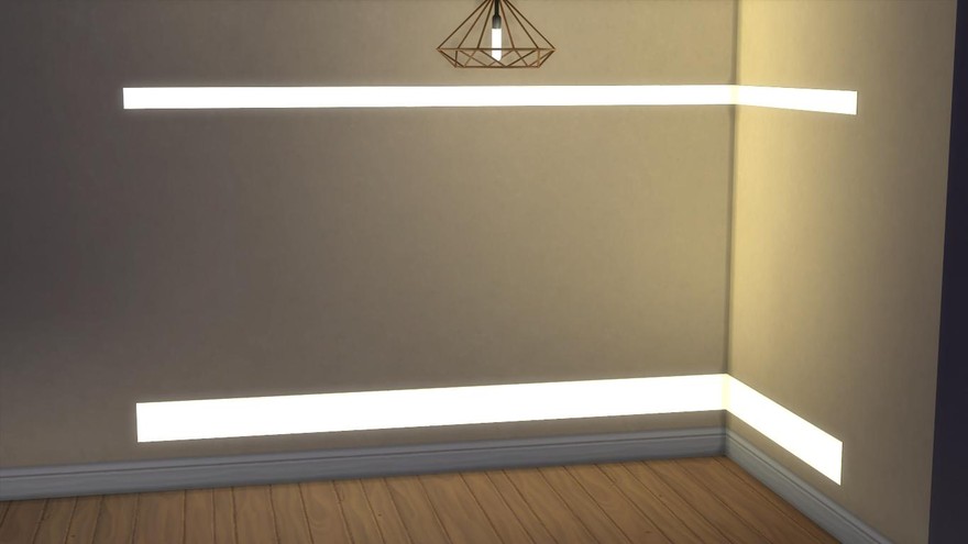 Горизонтальный настенный светильник, более тонкий